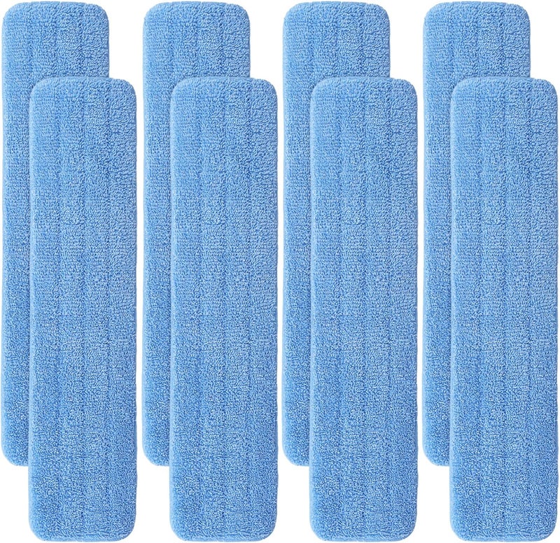 BeiLan Replacement Microfiber Pad for Rubbermaid Commercial 24 Inch Mop Head - 8 Pack Wet & Dry Commercial Cleaning Refills Reusable Mop Refills Fit for Any Microfiber Flat Mop System 24" - Image 1